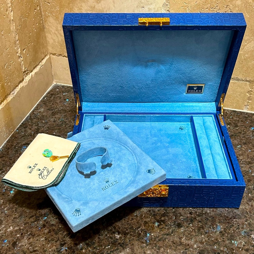 Genuine Vintage Rolex 51.00.01 Watch Jewelry Box Case & Key
